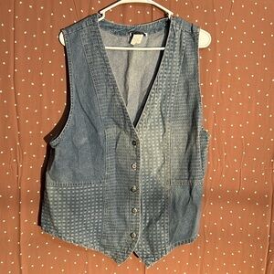 90s Vintage denim vest. Size L.